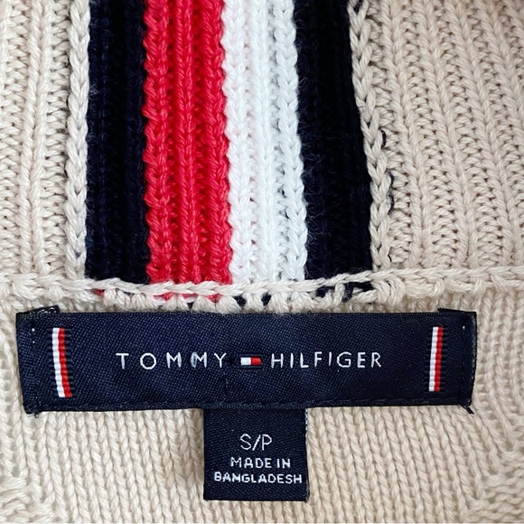 Tommy Hilfiger Cardigan Sweater Full Zip Beige Cream Off White Size Men's Small - Picture 6 of 12